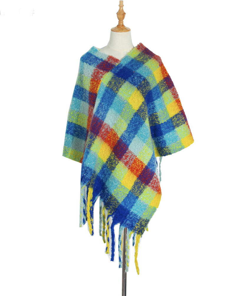 Loving Layers Plaid Poncho