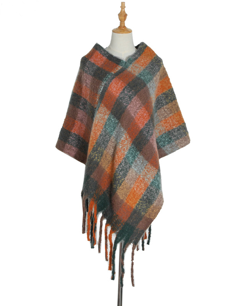 Loving Layers Plaid Poncho