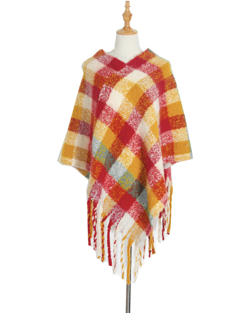 Loving Layers Plaid Poncho