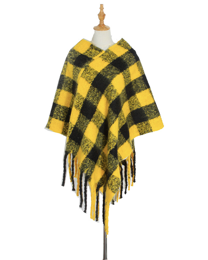 Loving Layers Plaid Poncho