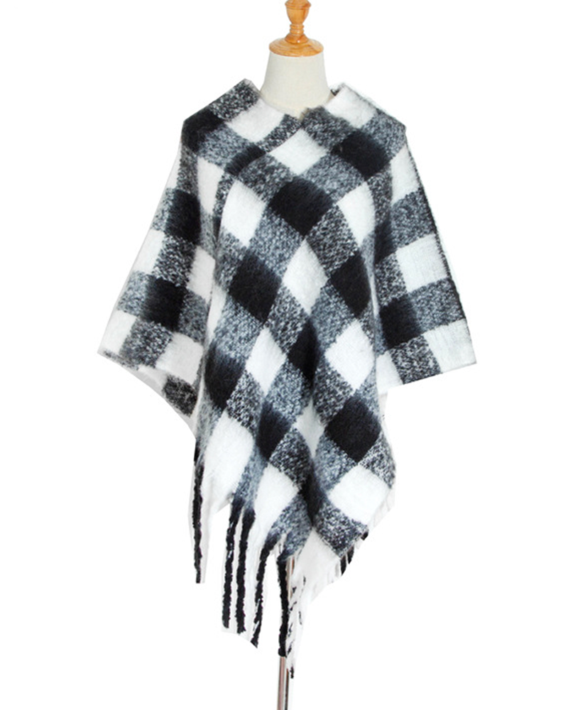 Loving Layers Plaid Poncho