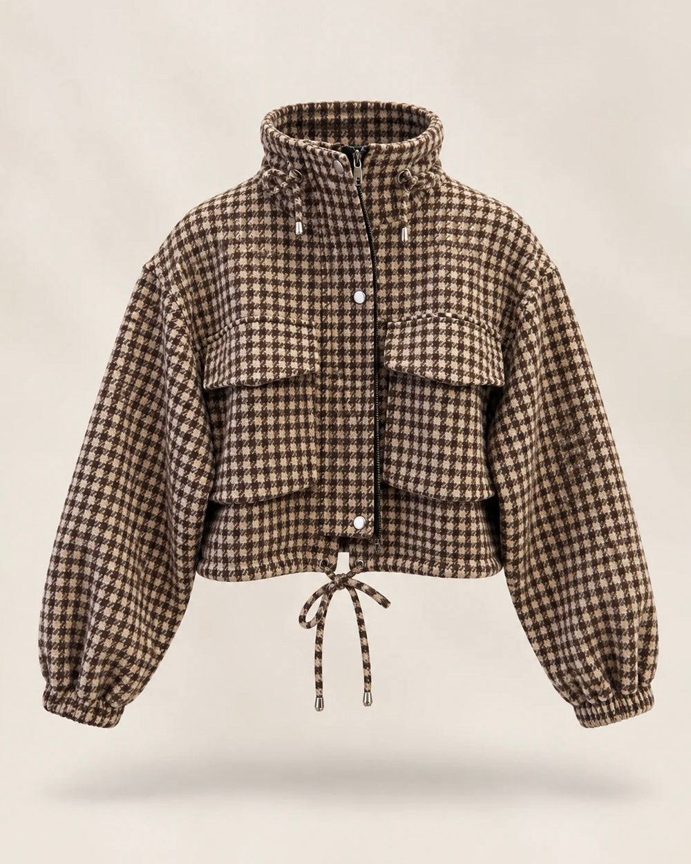 Plot Twist Cropped Houndstooth Jacket