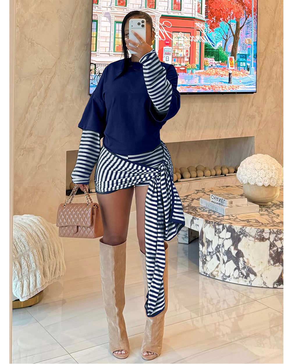 Plot Twist Striped Shorts Set
