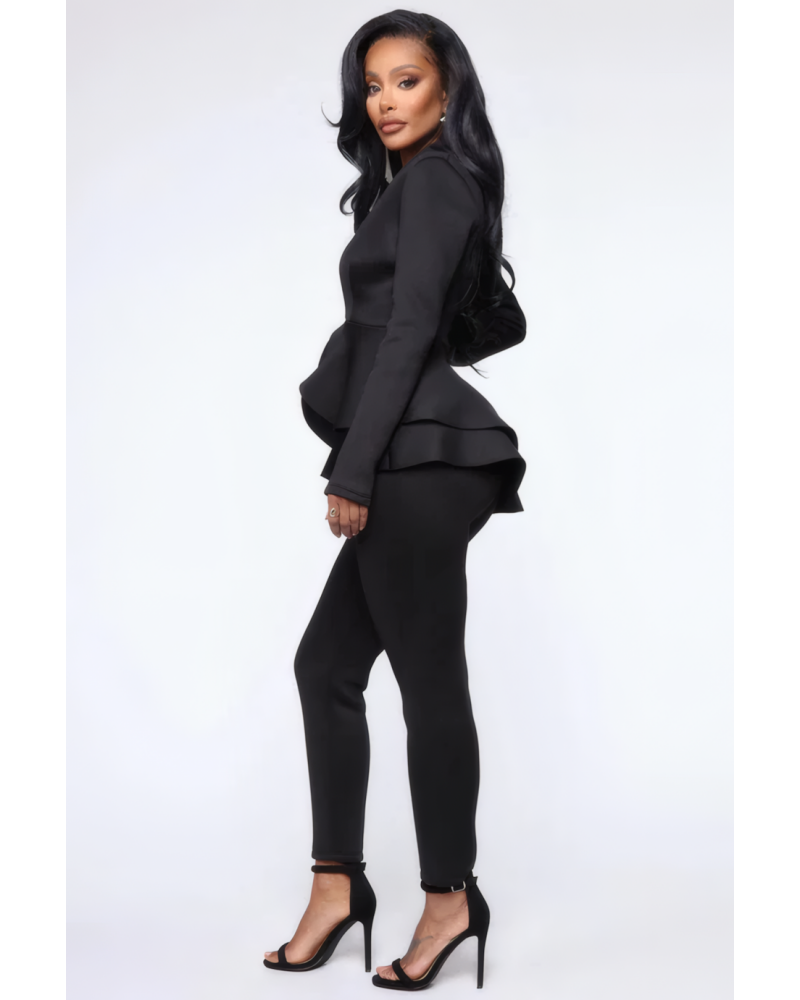 Penelope Scuba Peplum Set