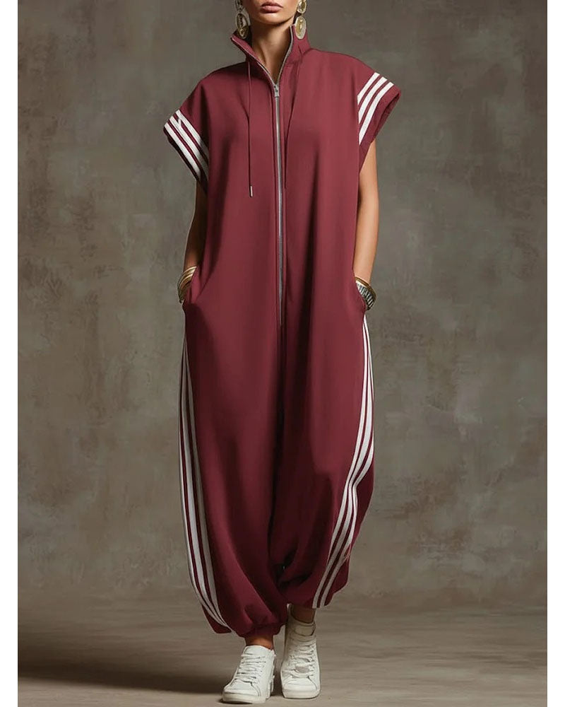 Rana Zip-Front Jumpsuit