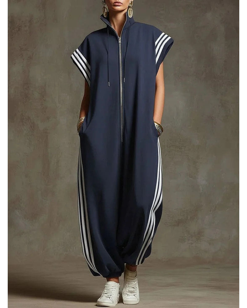 Rana Zip-Front Jumpsuit