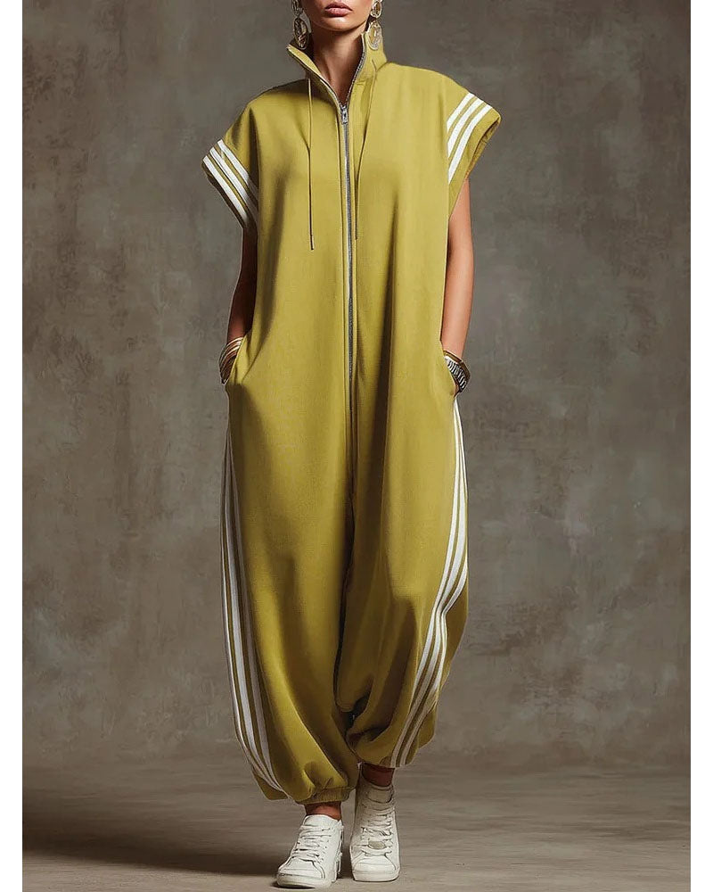 Rana Zip-Front Jumpsuit