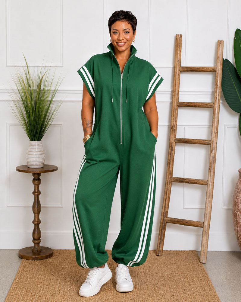 Rana Zip-Front Jumpsuit