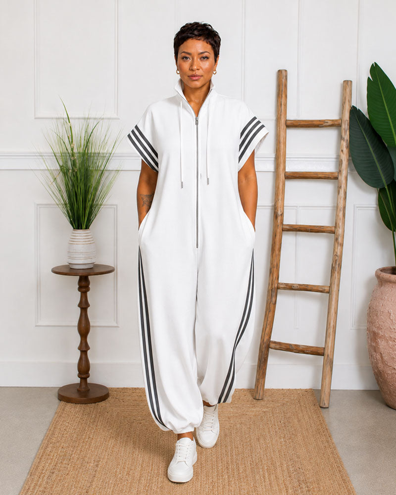 Rana Zip-Front Jumpsuit