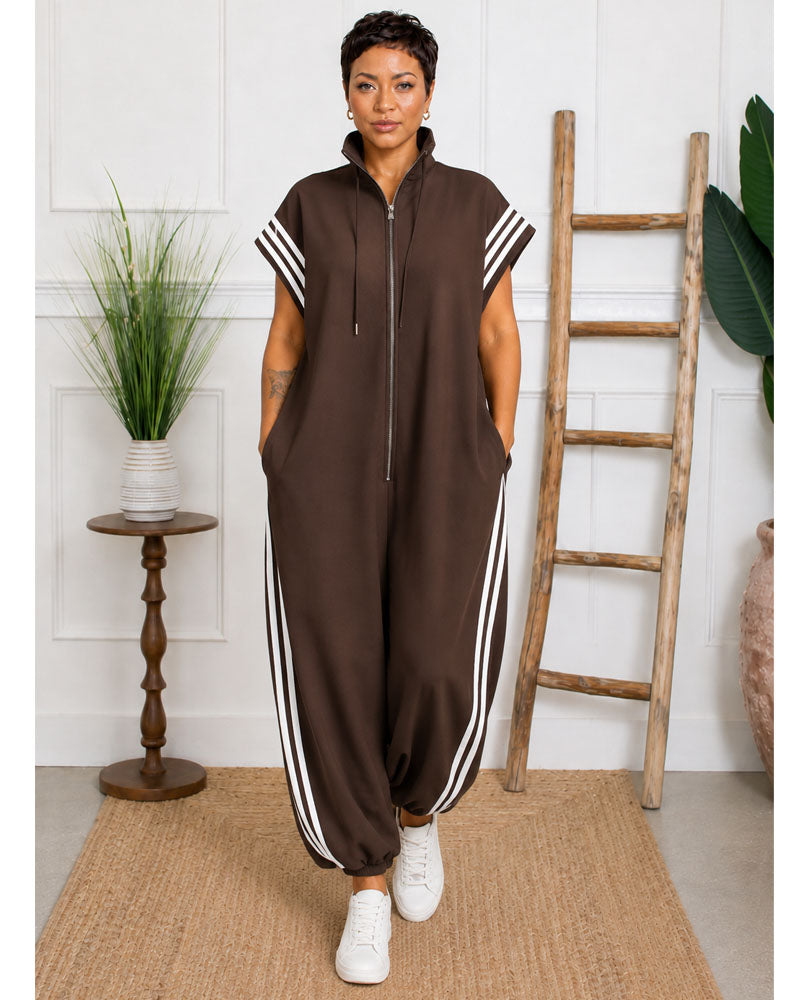 Rana Zip-Front Jumpsuit