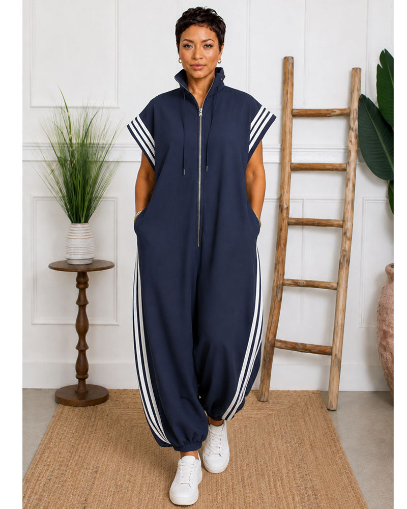 Rana Zip-Front Jumpsuit