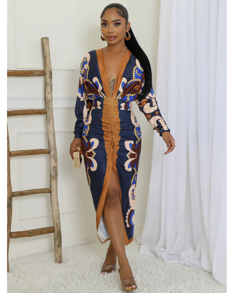 Rania Ruched Midi Dress
