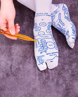 Reflexology Map socks + Massage Sticks