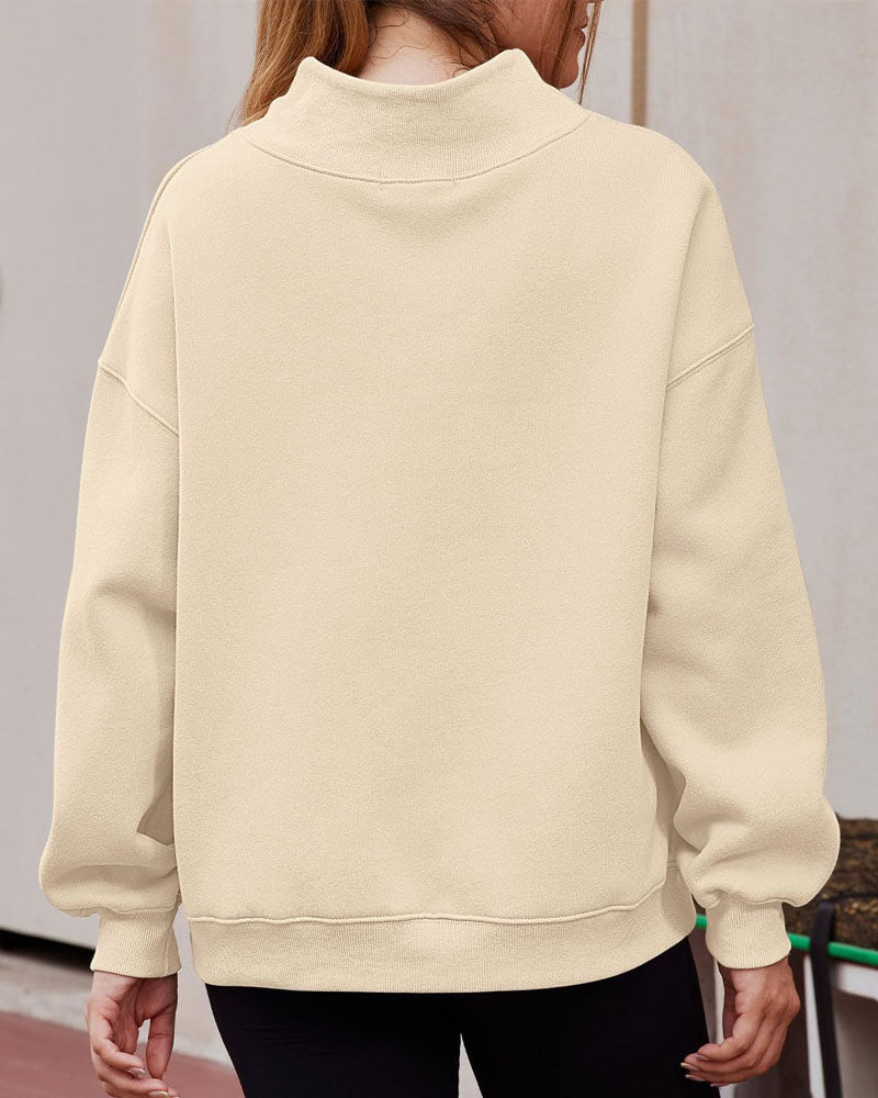 Rich Mock Neck Sweatshirt