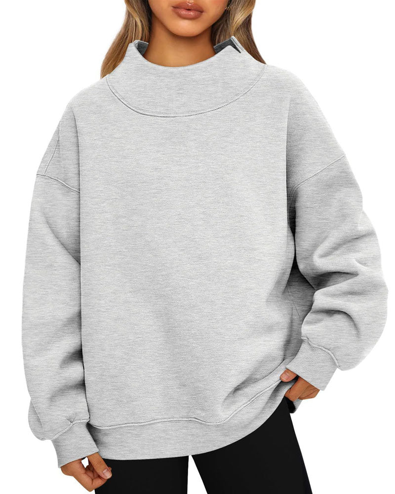 Rich Mock Neck Sweatshirt