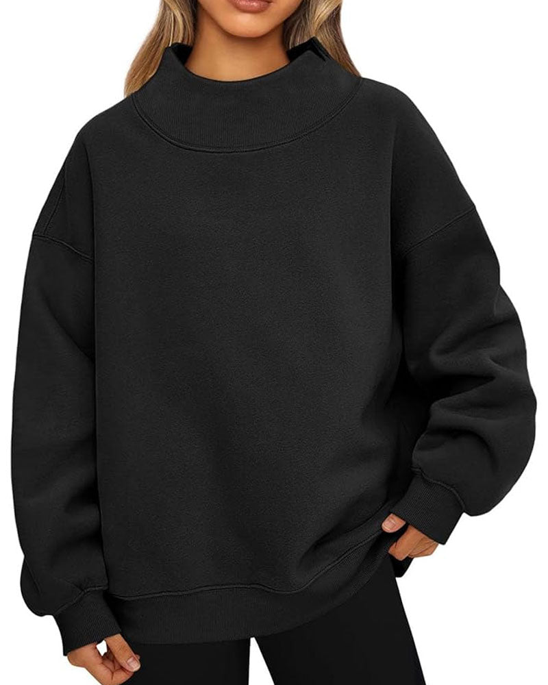 Rich Mock Neck Sweatshirt