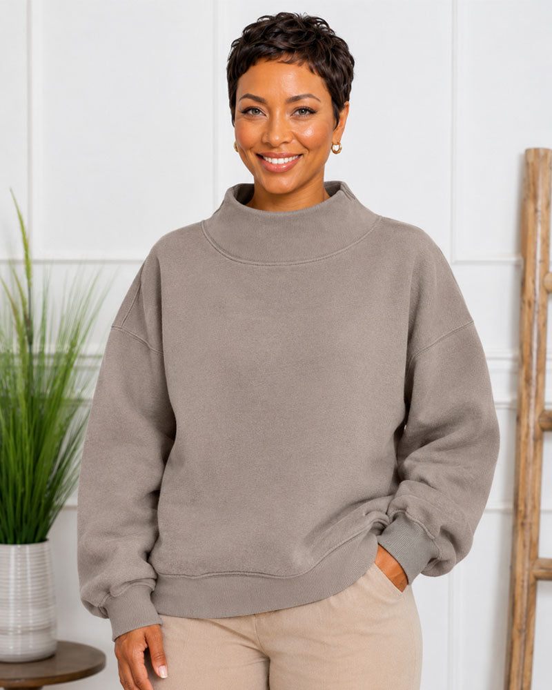 Rich Mock Neck Sweatshirt