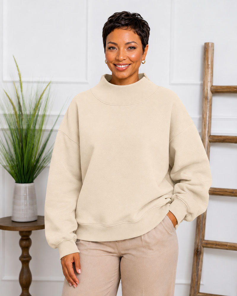 Rich Mock Neck Sweatshirt