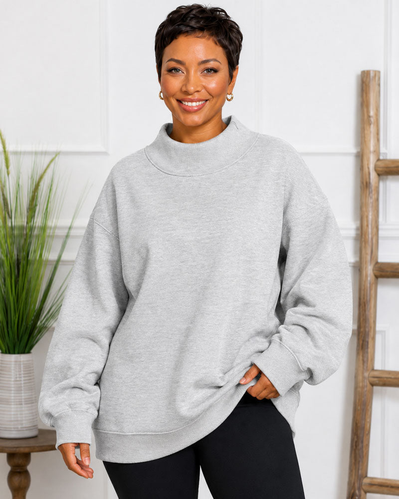 Rich Mock Neck Sweatshirt
