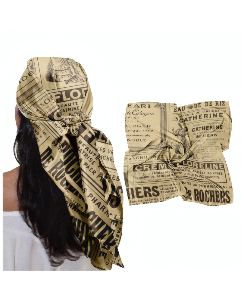 Vintage Press Silk Scarf