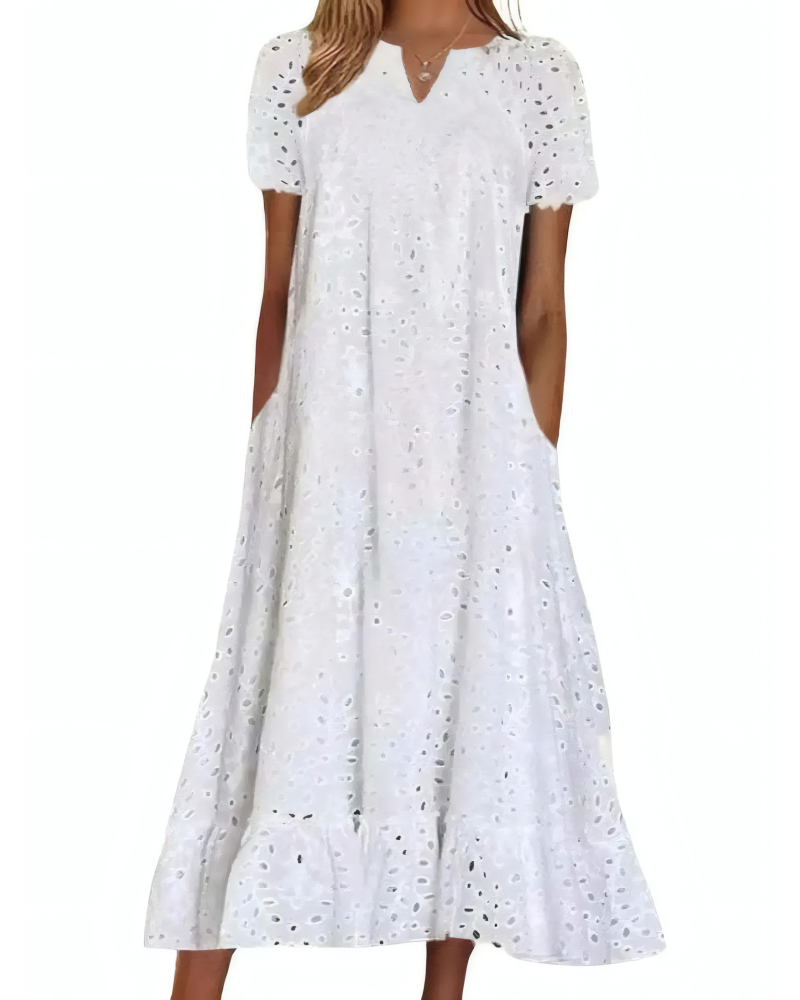 Alix Nova Eyelet Midi Dress
