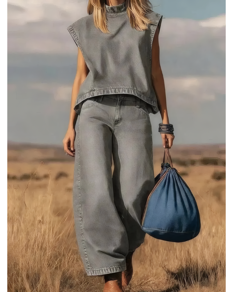 Vintage Minimalist Denim Set