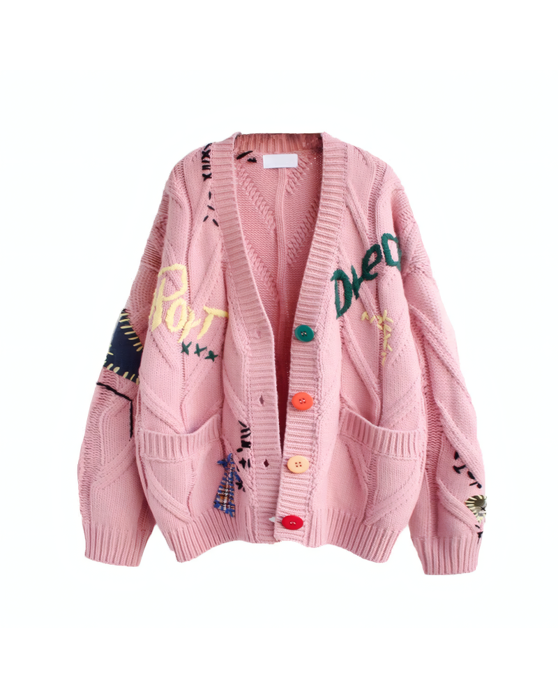 Snow Daze Cable Knit Cardigan