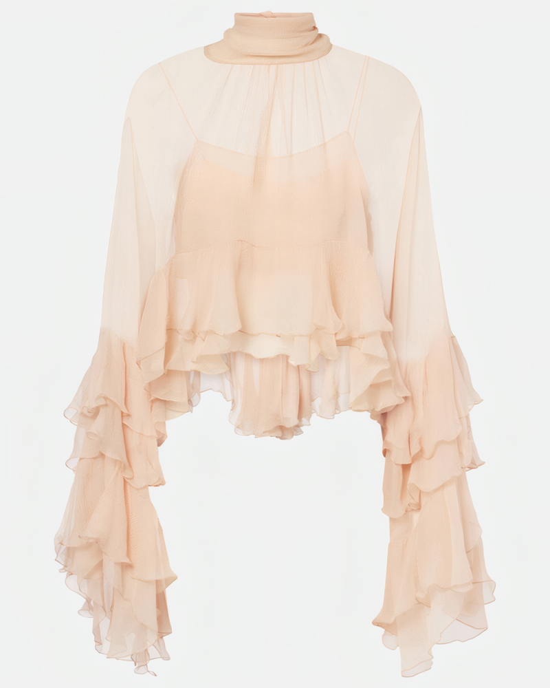 Angel Energy Ruffle Statement Blouse