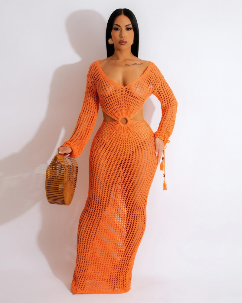 Leah Crochet Maxi Dress