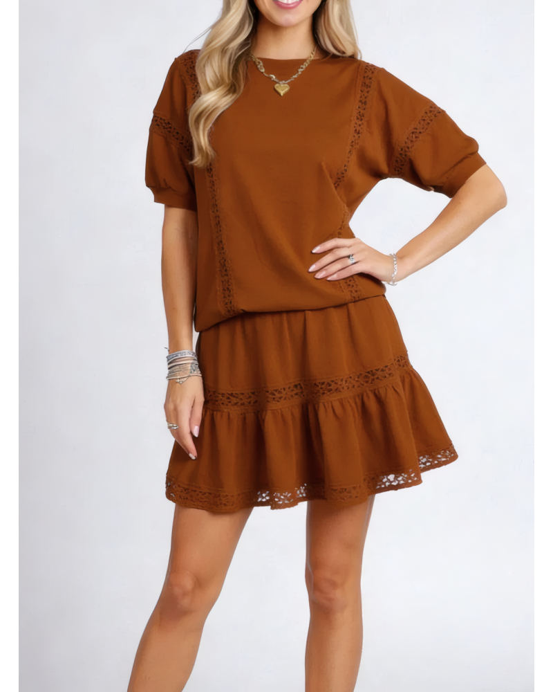 Lace Ribbon Sweat Set