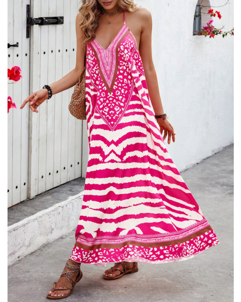 Wild Ease Halter Maxi Dress