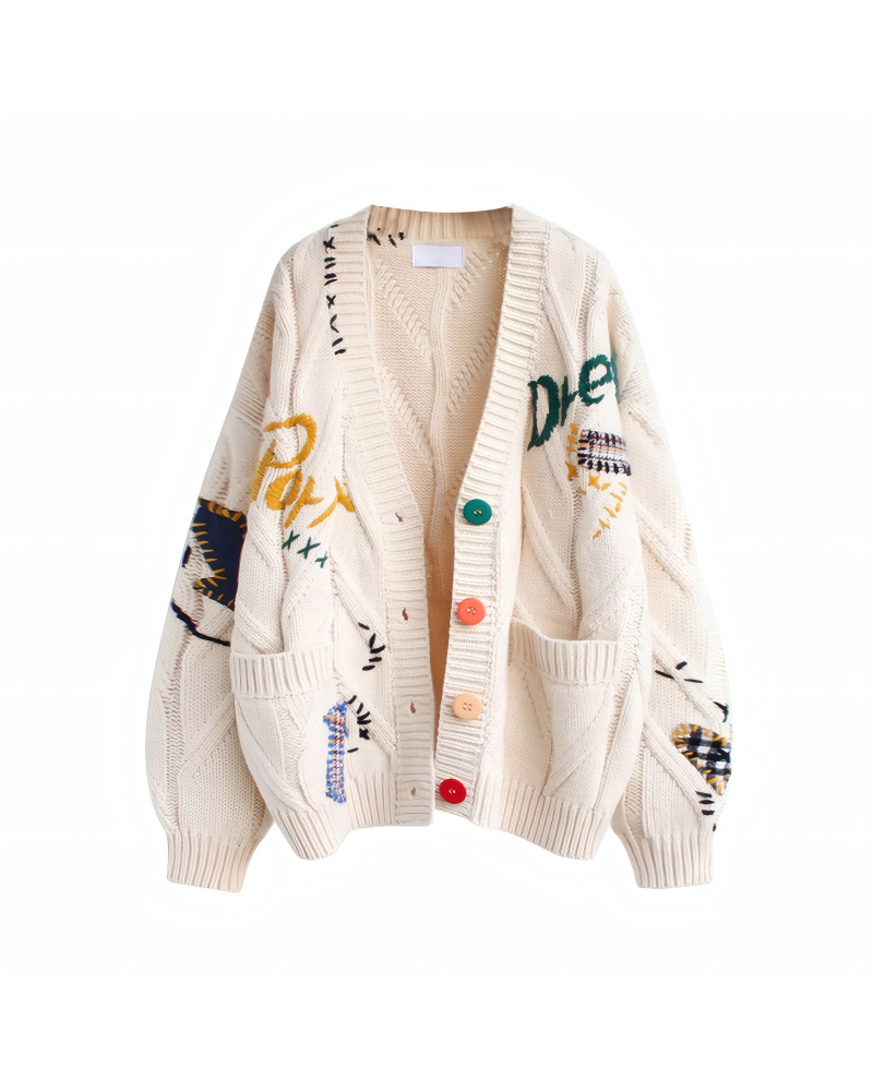 Snow Daze Cable Knit Cardigan