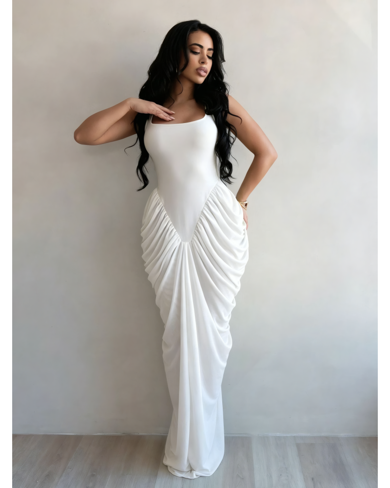 Draped Goddess Maxi Dress