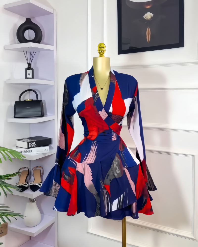 Tie-Dye Wrap Dress