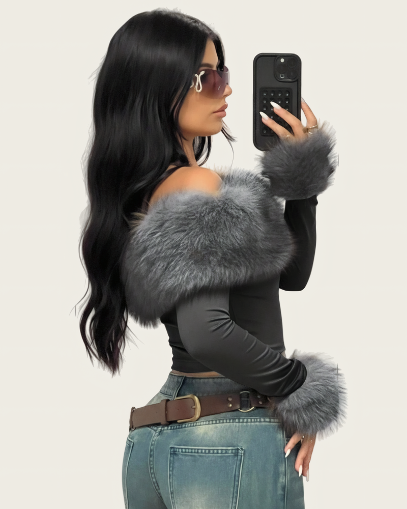 Snow Bunny Faux Fur Sweater