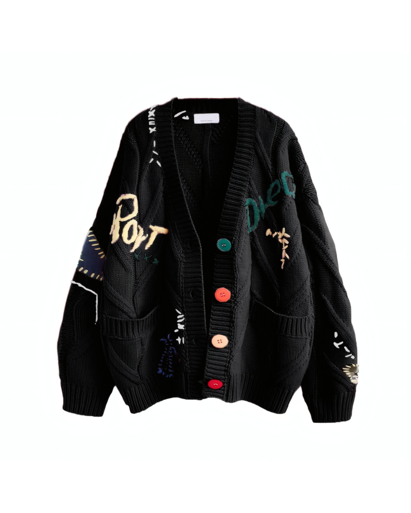 Snow Daze Cable Knit Cardigan