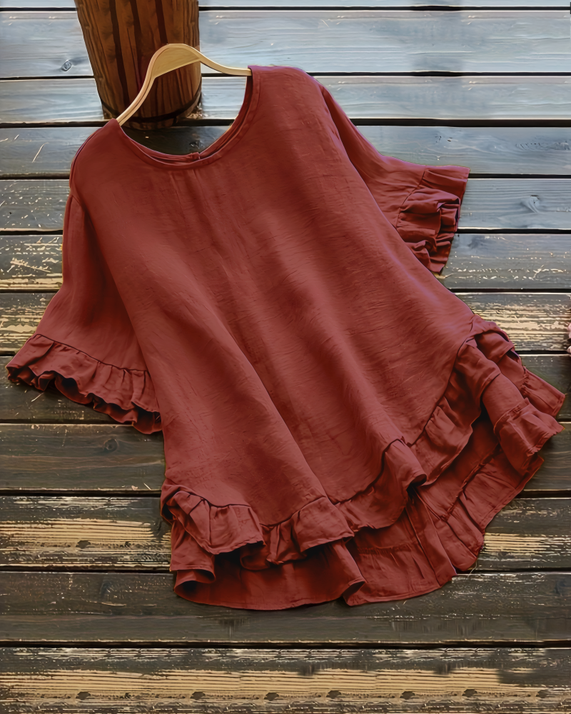 Left On Read Ruffle Top