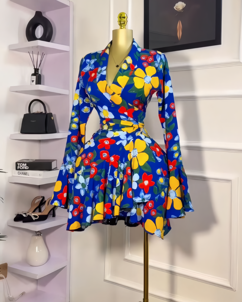 Tie-Dye Wrap Dress