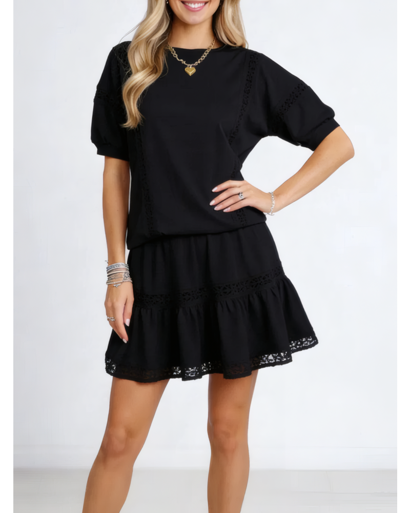 Lace Ribbon Sweat Set
