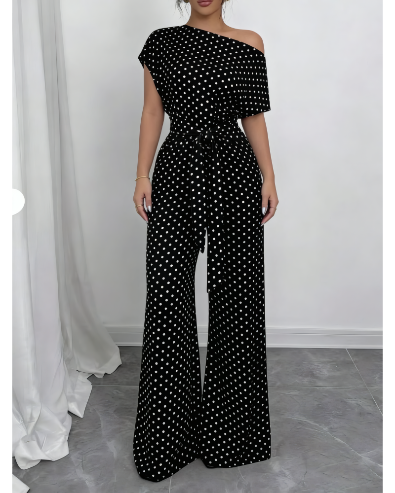 Slanted Ease Wide-Leg Jumpsuit