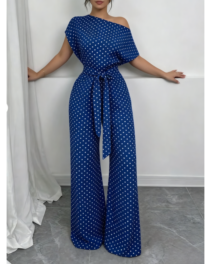 Slanted Ease Wide-Leg Jumpsuit