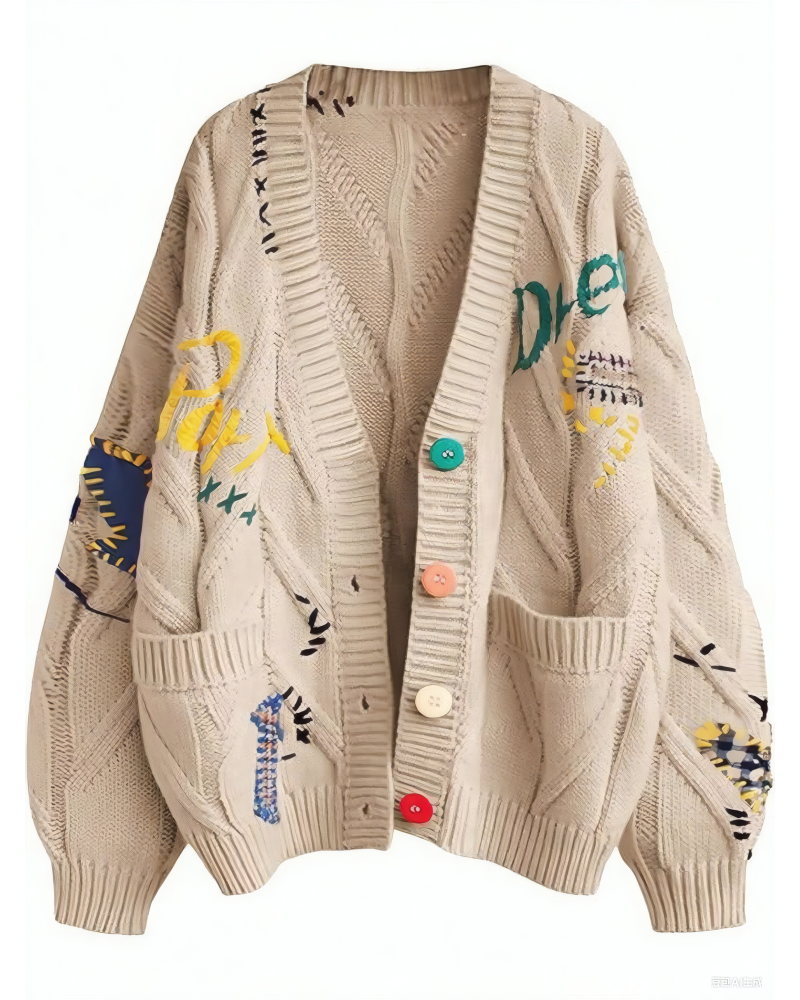 Snow Daze Cable Knit Cardigan