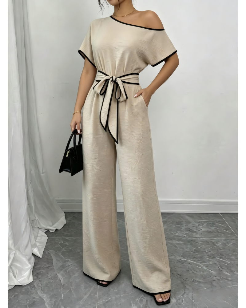 Slanted Ease Wide-Leg Jumpsuit