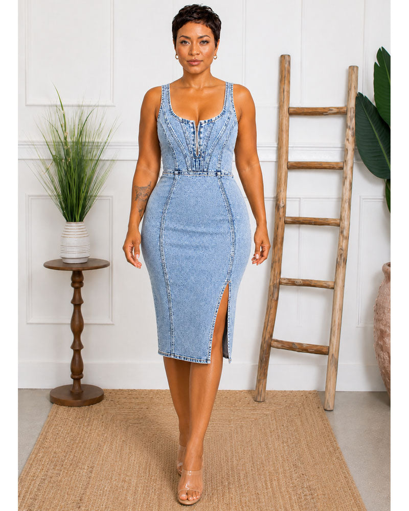 Santiago Denim Midi Dress