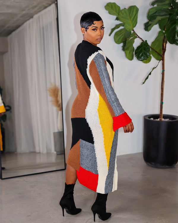 Angela Color Block Sweater Dress