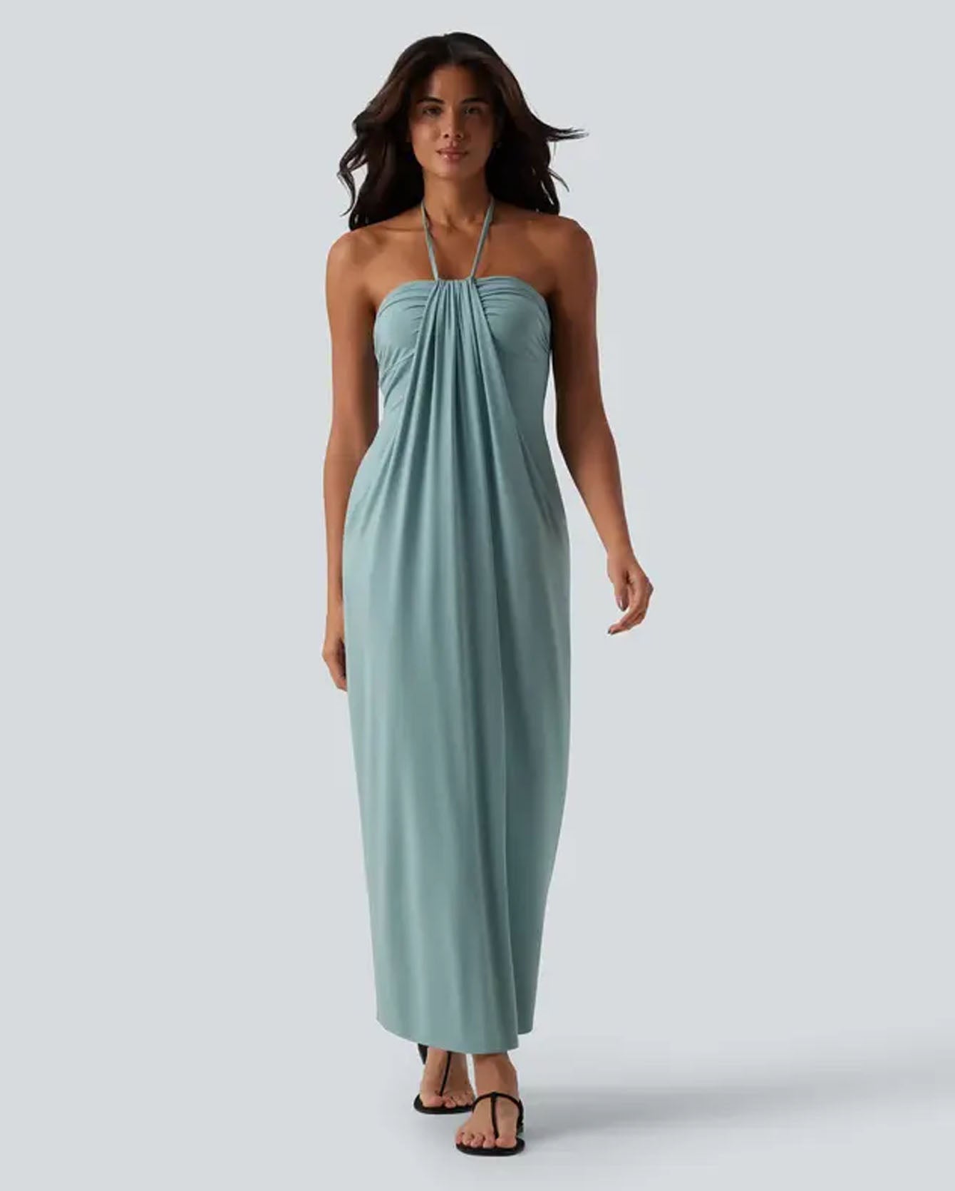 Seren Tie-Back Halter Maxi Dress
