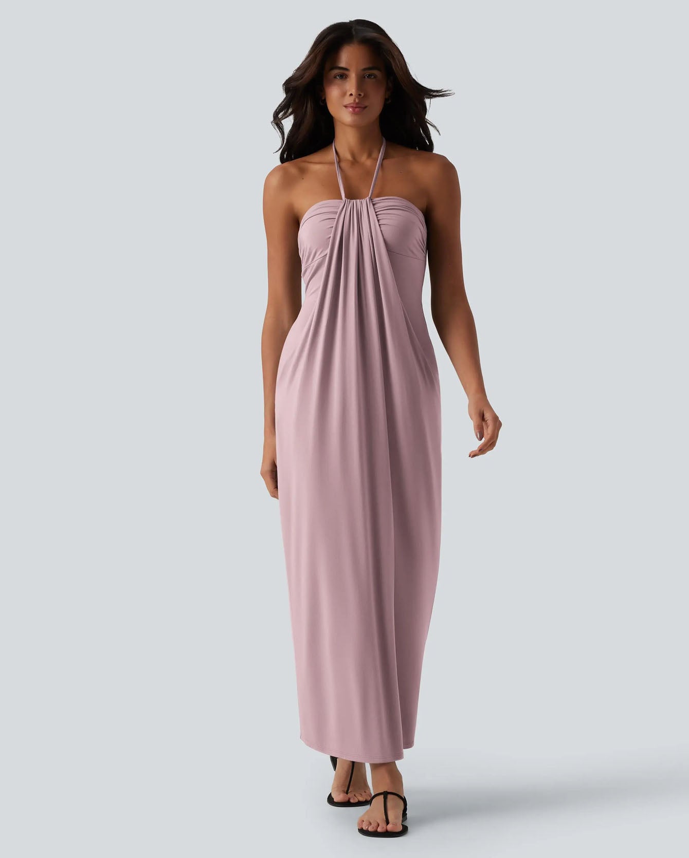 Seren Tie-Back Halter Maxi Dress