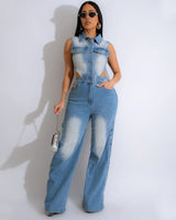 Sharlene Light Denim Jumpsuit