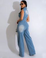 Sharlene Light Denim Jumpsuit