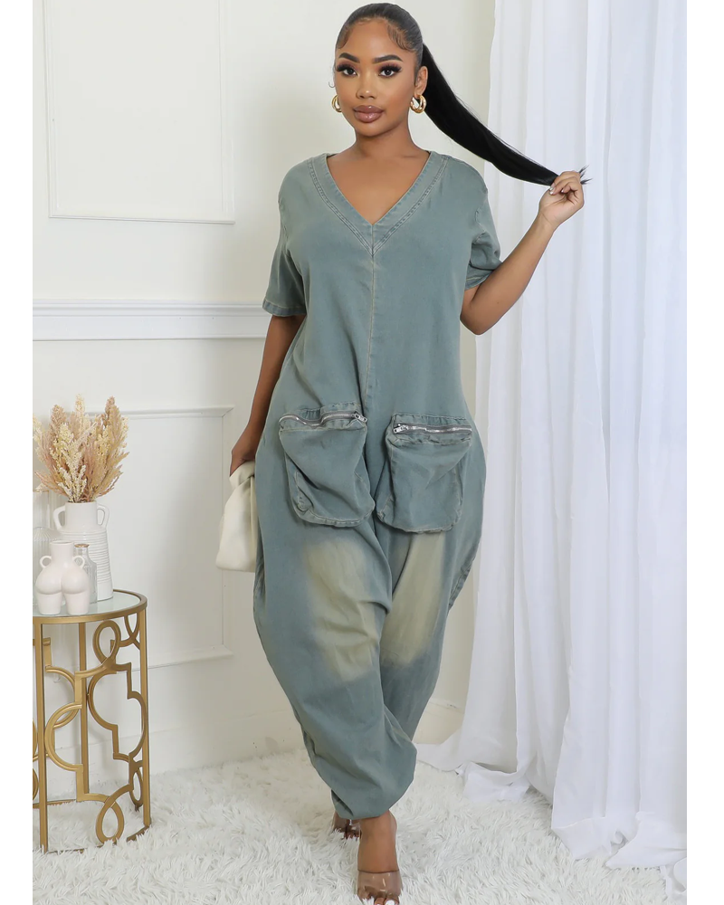 The “So caught up” Denim Jumpsuit